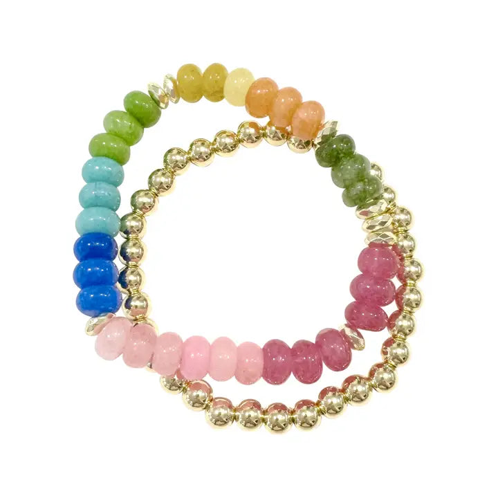 Jamie Bracelet Set - Bright Rainbow