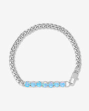 Baby Julian Loves Diamonds Silver Bracelet - Blue Opal
