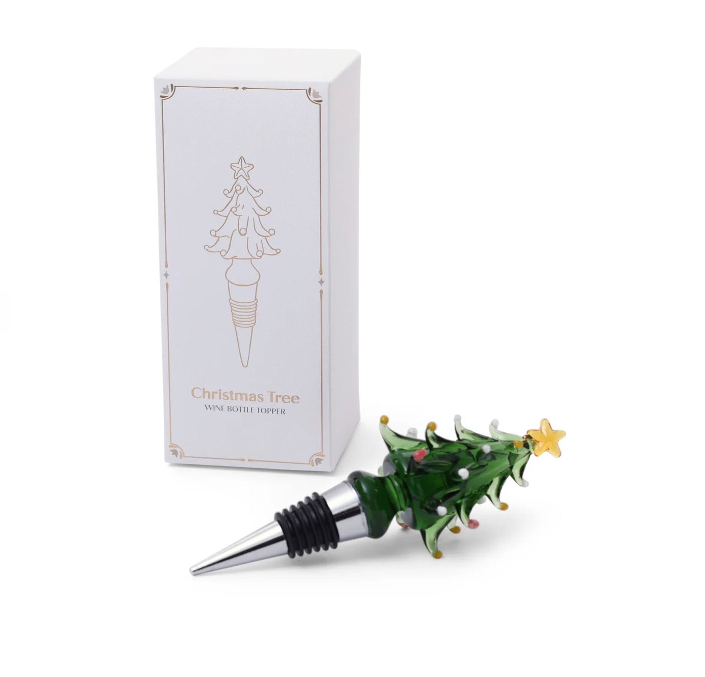 Glass Tree Bottle Stopper in Gift Box