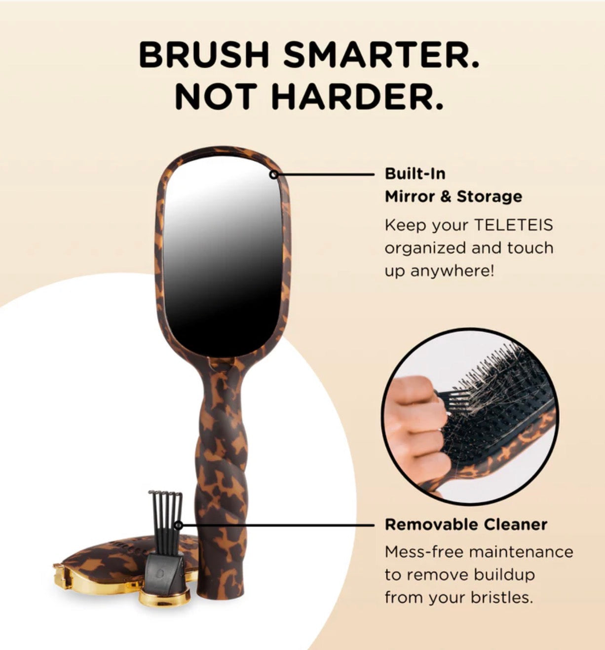 Boar Bristle Hair Brush / Tortoise