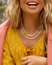 Pavé Julian Cuban Chain Necklace 6.8mm- 18”