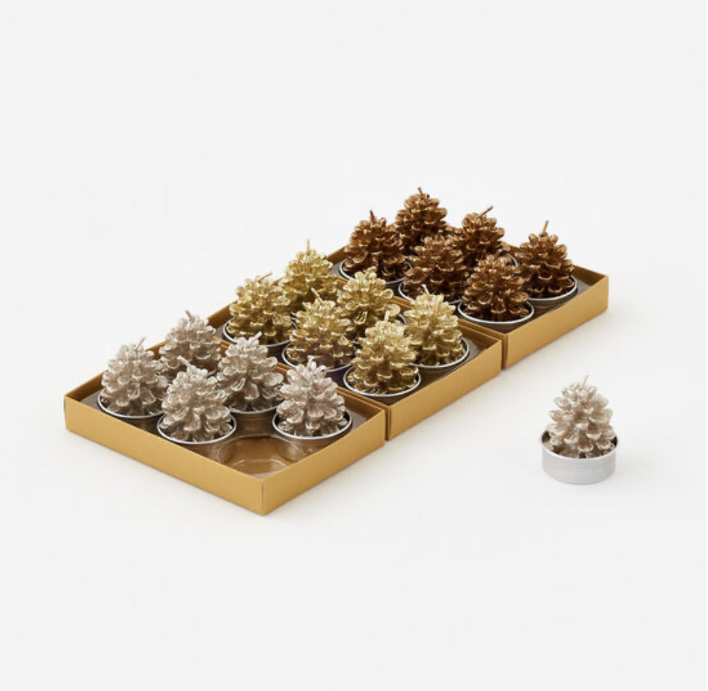 Pinecone Tealight Candles- Assorted