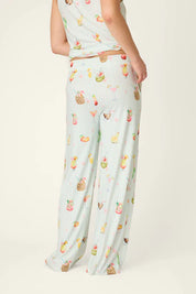 PJ Salvage It's Five O'clock Somewhere Cocktail Print Open Leg Pants