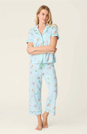 PJ Salvage Whimsy Putter Pup Cropped PJ Set