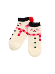Snowman Home Socks - Ivory