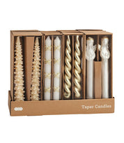 Taper Candles- Gold Christmas
