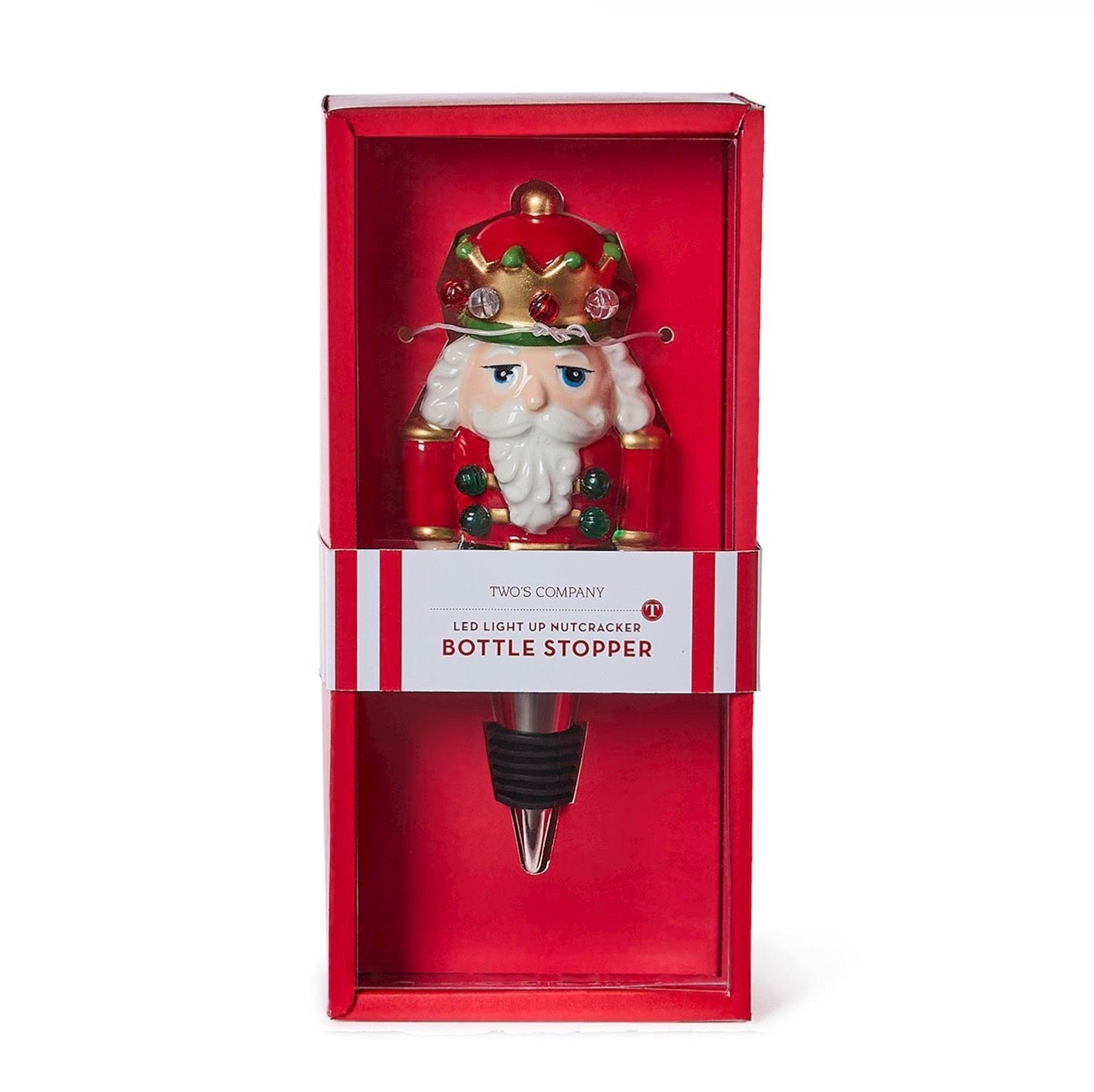 Light Up LED Nutcracker Bottle Stopper