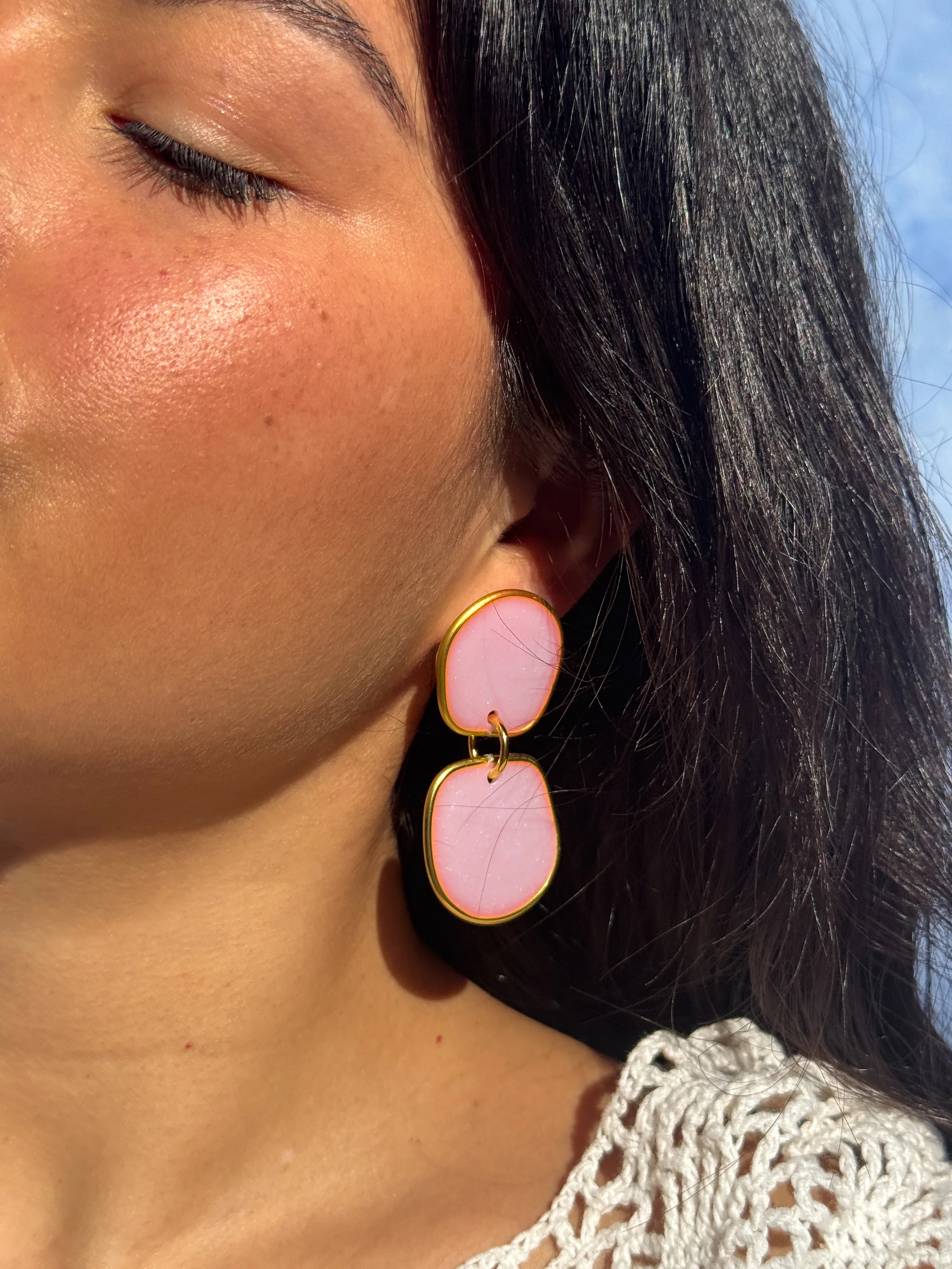 Loud Italians 05 Resin Double Dangle Statement Earring