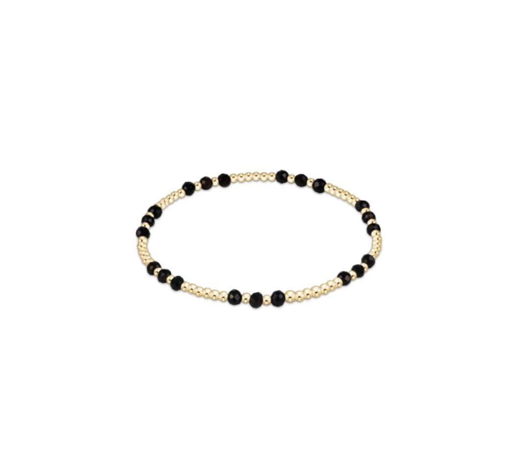 Gemstone Gold Sincerity Pattern 3mm- Faceted Onyx