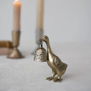 Pewter Duck Shaped Candle Snuffer, Antique Gold Finish