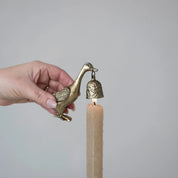 Pewter Duck Shaped Candle Snuffer, Antique Gold Finish