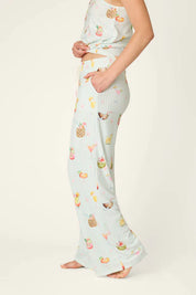 PJ Salvage It's Five O'clock Somewhere Cocktail Print Open Leg Pants