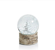 Snow Globe On Birch With Tree Small