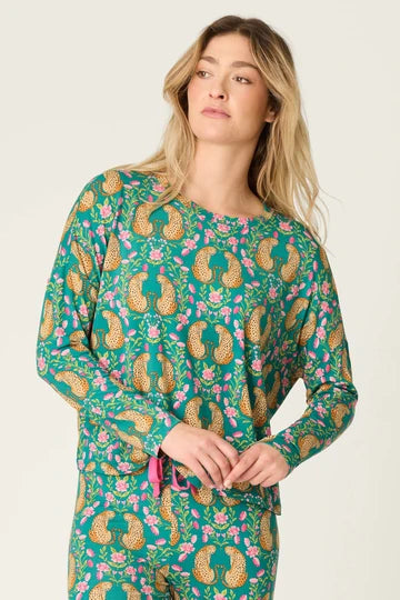 PJ Salvage Long Sleeve Top - Cheetah Bonitas Dream