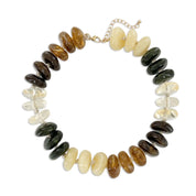 Multicolor Mix Chunky Beaded Necklace - Honey Amber