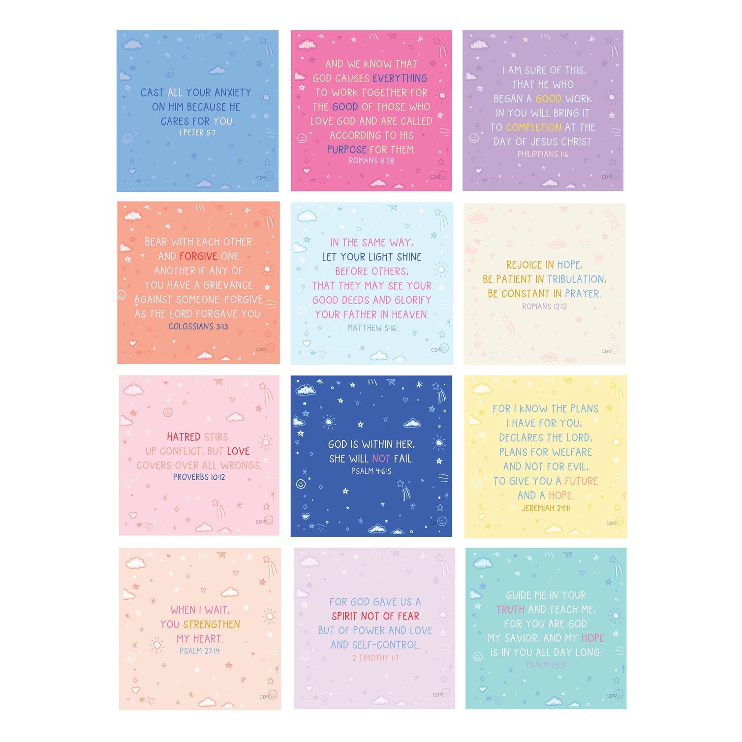 Verses For Daughters - Bible Verses Card Set