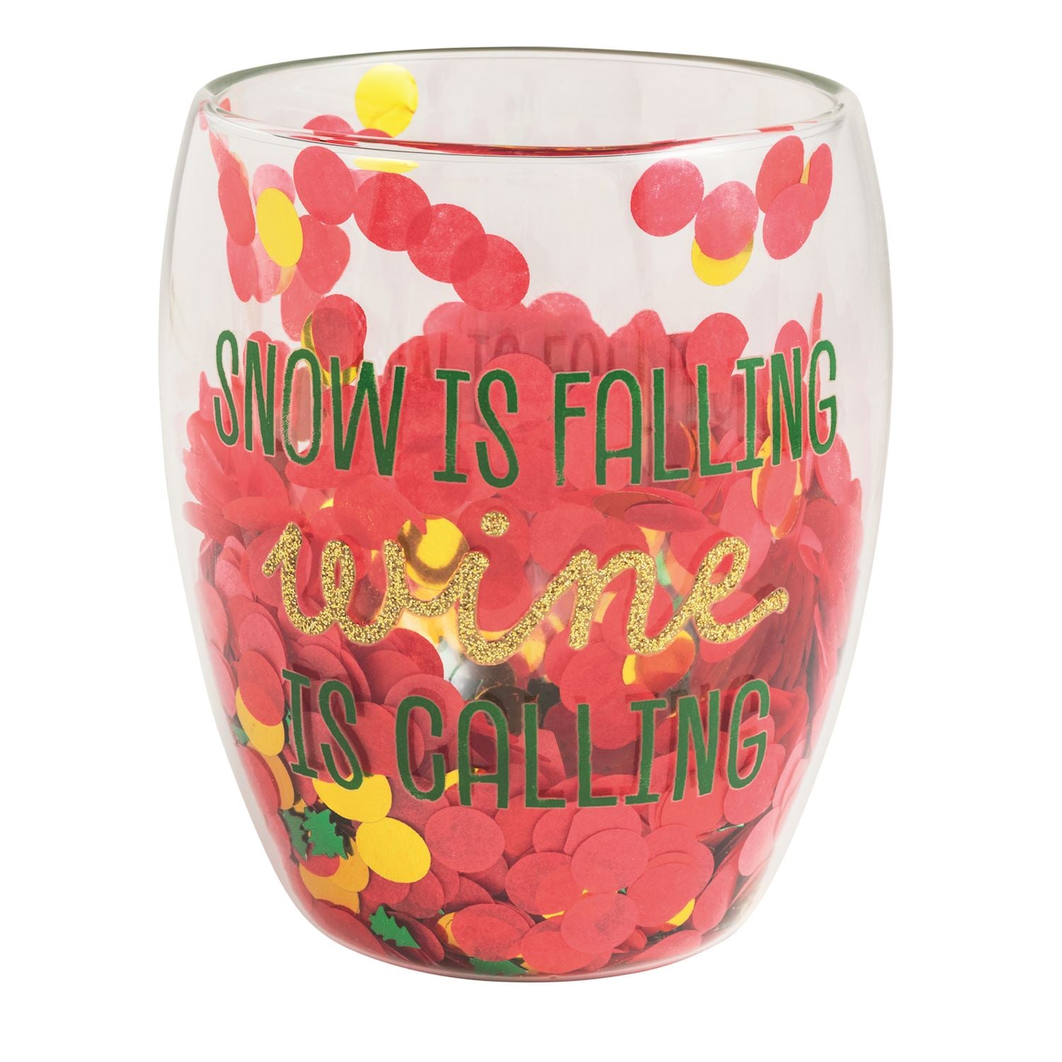Confetti Wine Glass-Wine is Calling