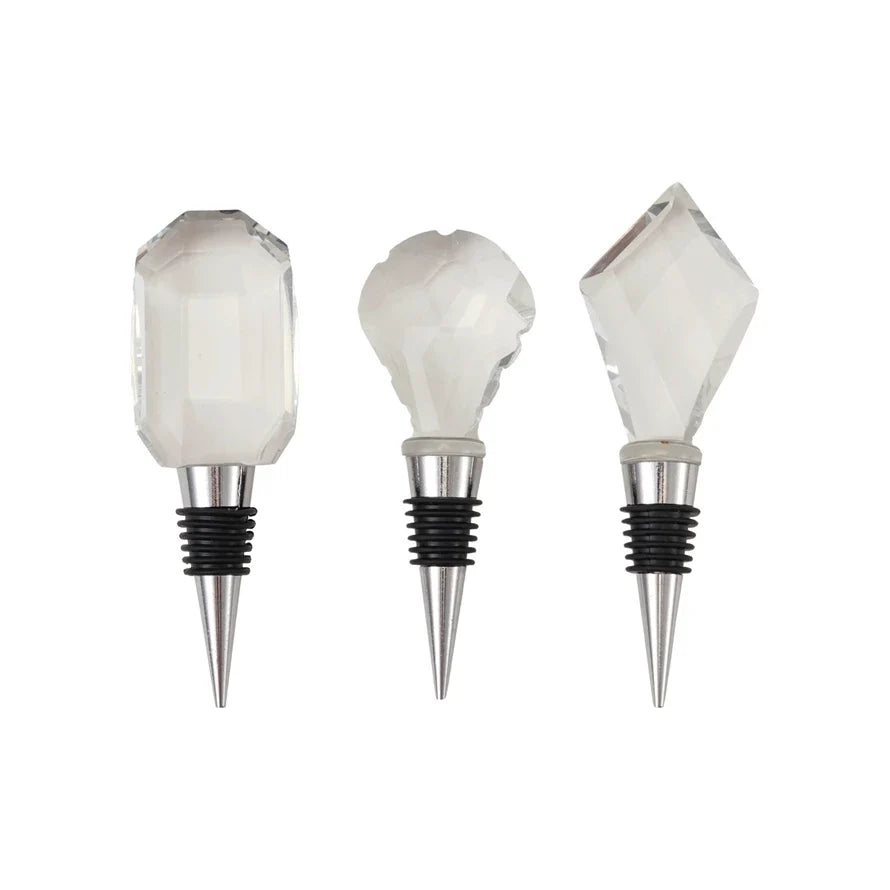Crystal Bottle Stopper with Zinc Alloy Base