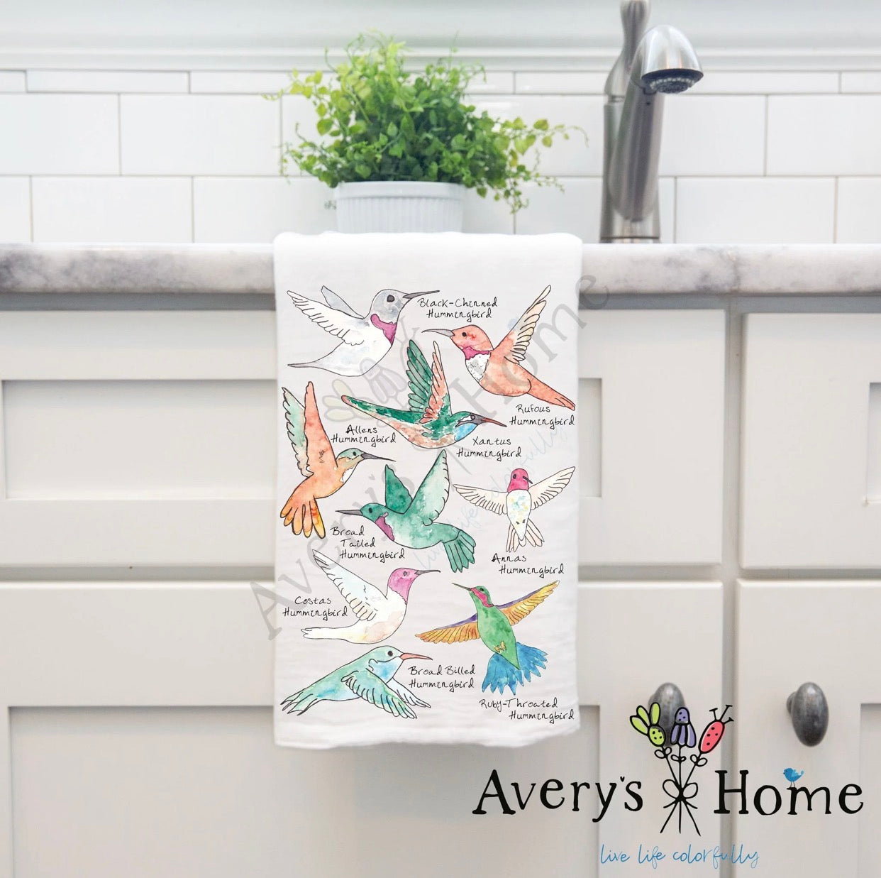 Kitchen Towel / Hummingbirds Of North America