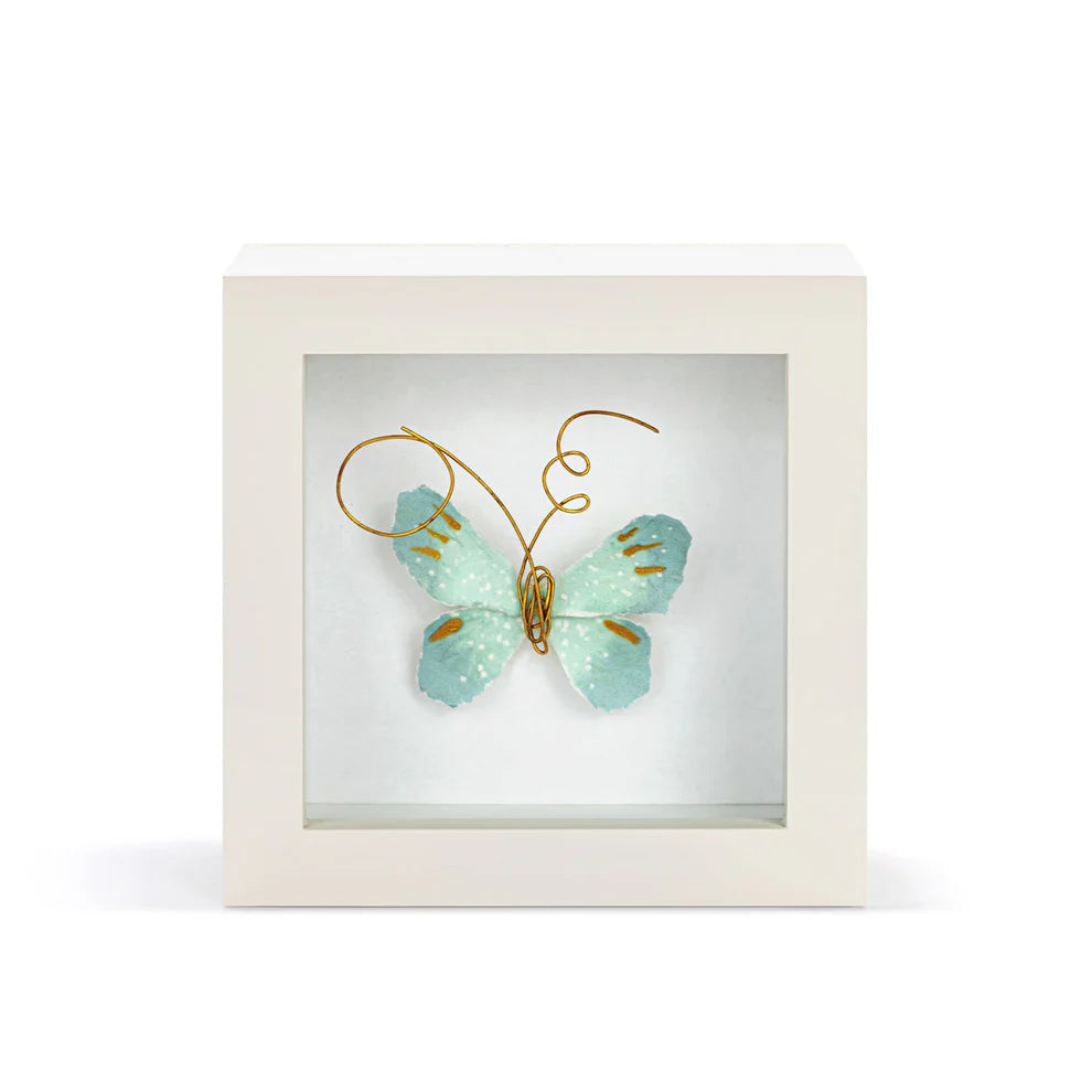 Butterfly Shadow Box- Blue Skies Ahead- Lt. Blue