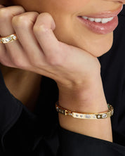 Ashley Sunset Lock Cuff 6mm- Gold