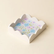 Scalloped Trinket Tray- Secret Garden Blue