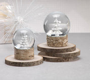 Snow Globe On Birch With Tree Small