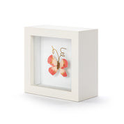 Butterfly Shadow Box 4in- Loved So Much- Coral