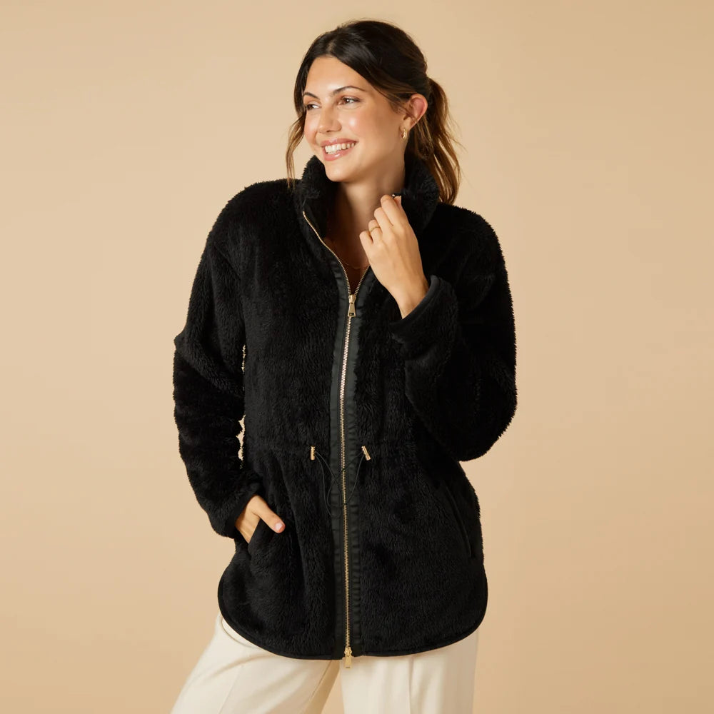 DreamPlush Zip Tunic-Black