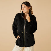DreamPlush Zip Tunic-Black
