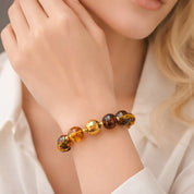 Chunky Stretch Bracelet - Maple Amber