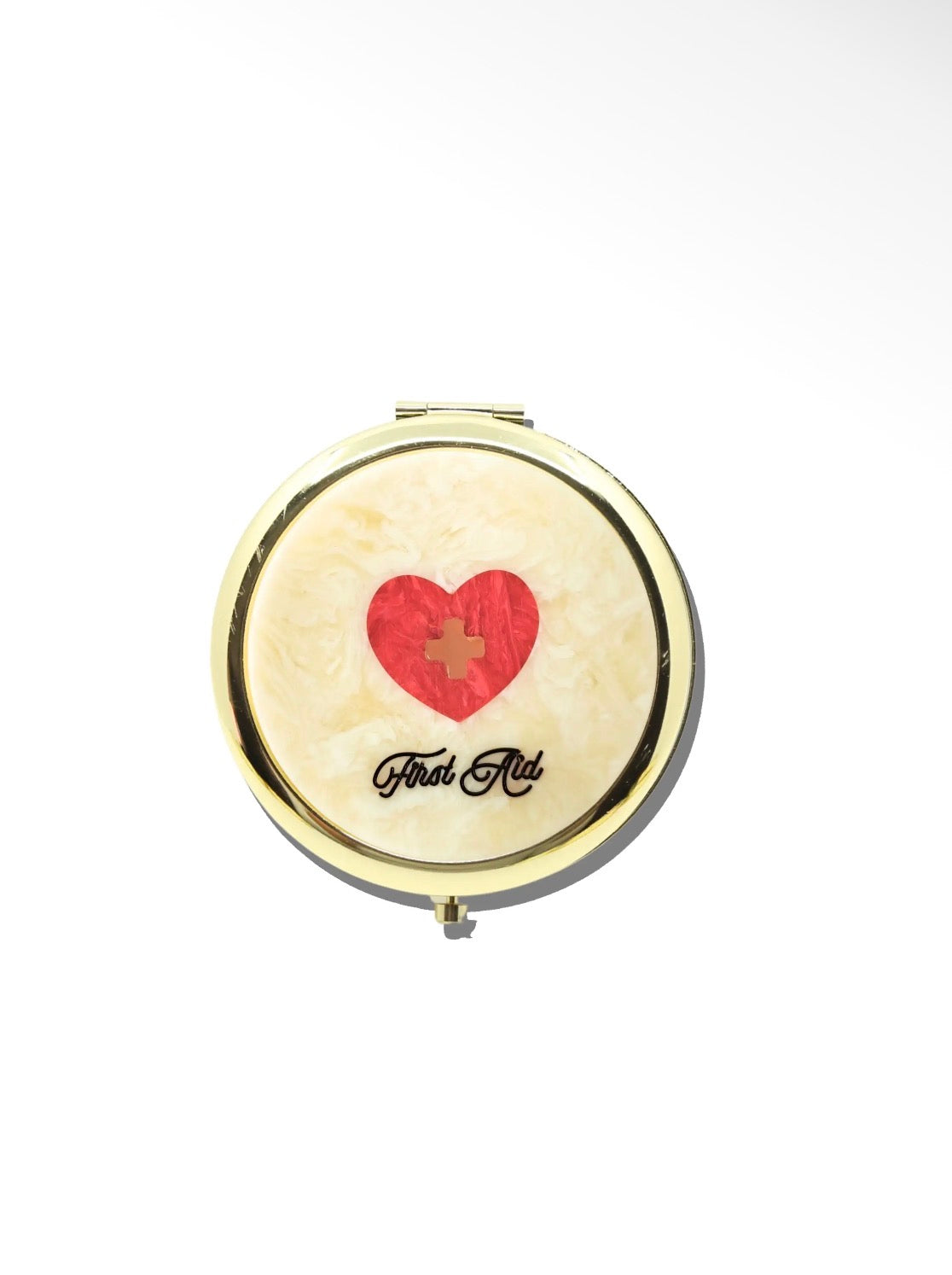 Hand-Painted First Aid Handbag Hero Pill Compact-