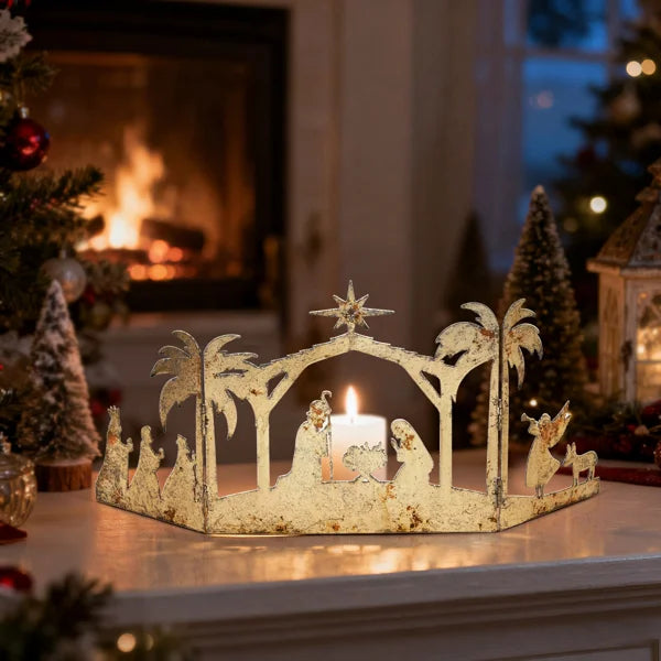 Mantle Scene with Nativity