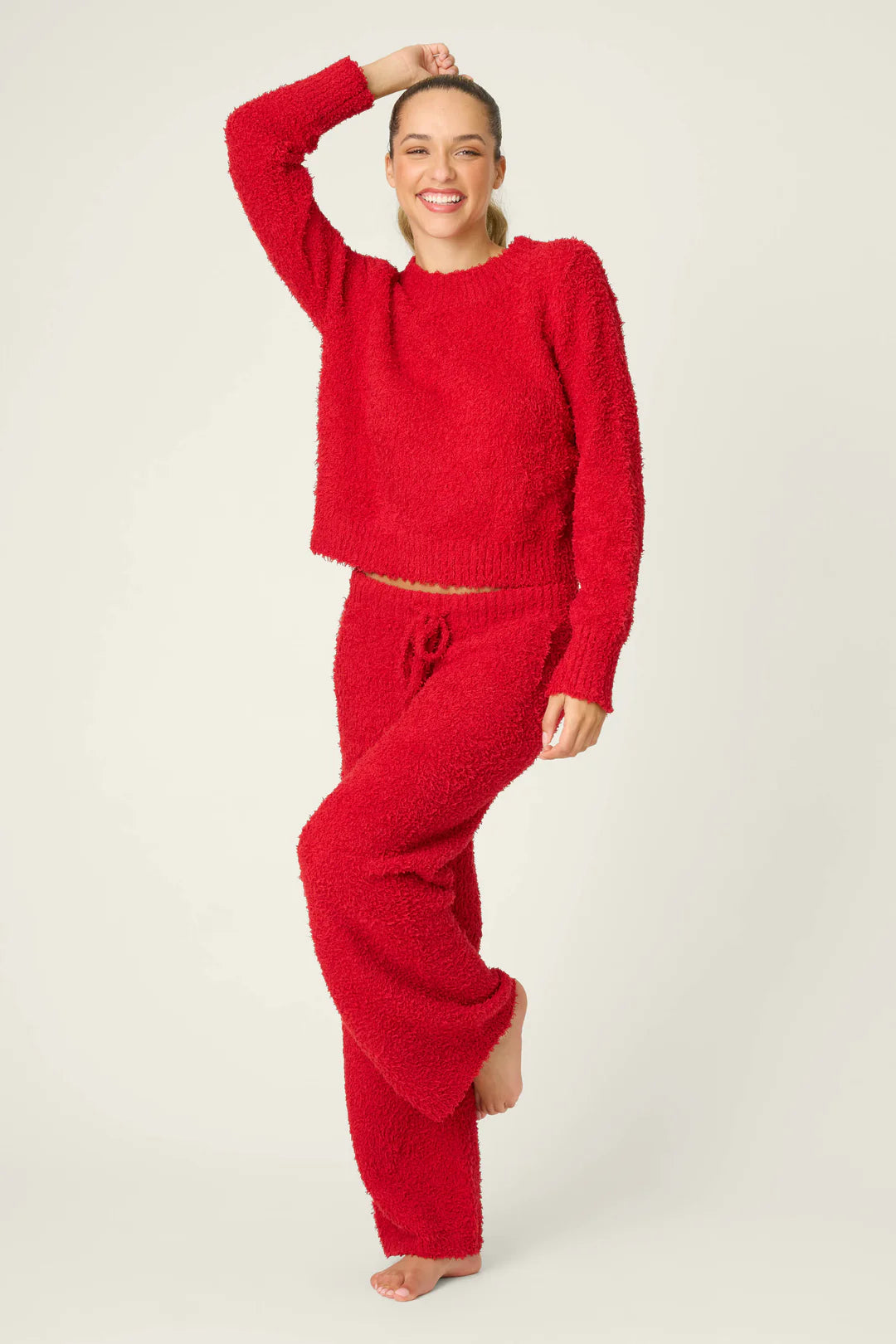 Boucle Bundle Up PJ Set / Samba Red