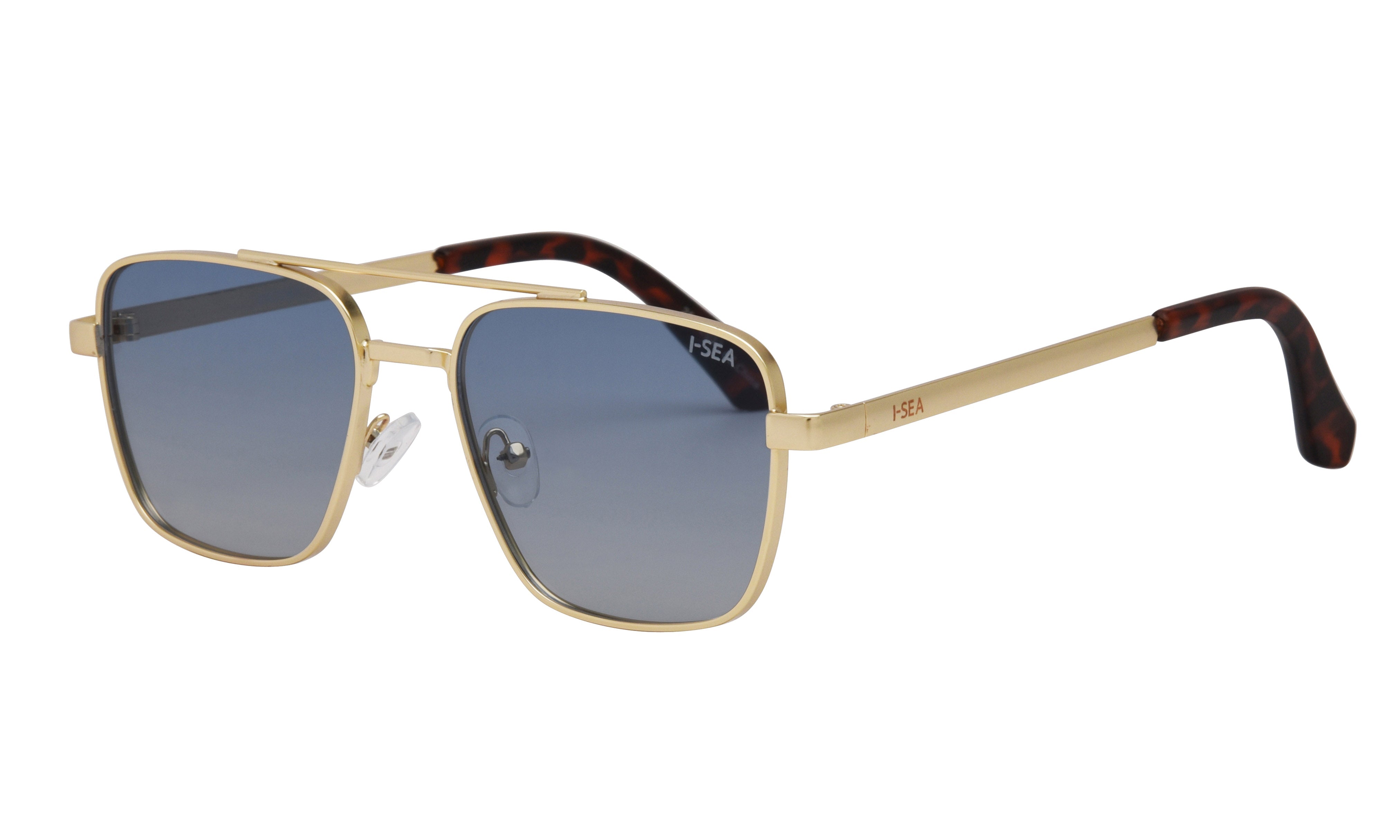 Sunglasses- Brooks - Gold/Blue Lens