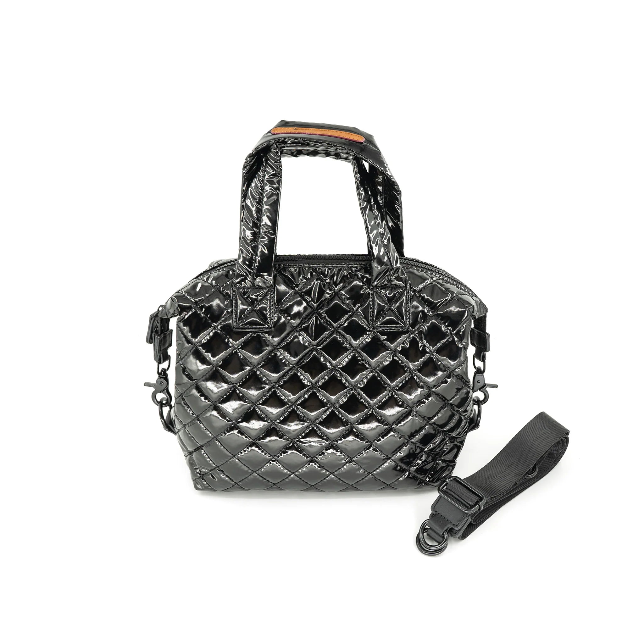 Mini Quilted Bag - Patent Black