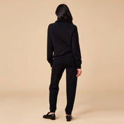 DreamTech Zip Mock Neck with Pant - Black