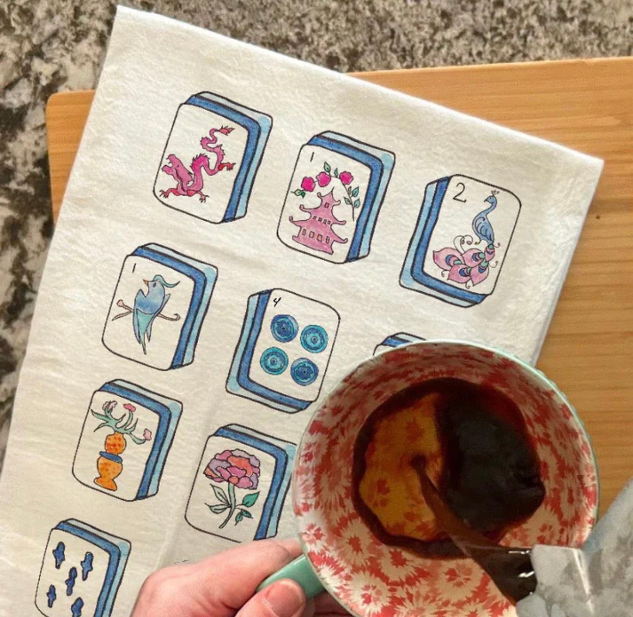 Kitchen Towel / Mahjong Tiles