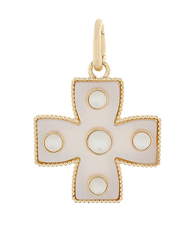 Cross With Stone Pendant Charm