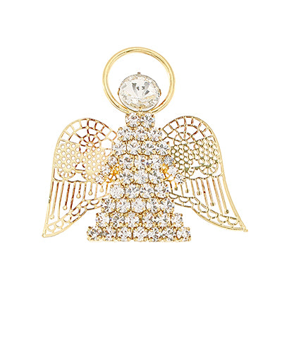 Christmas Pave Angel Brooch