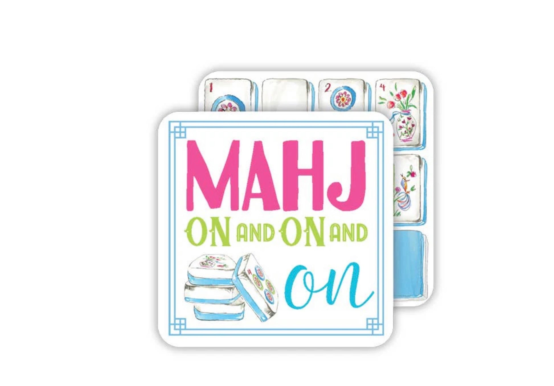 Square Coasters - Mahjong Tiles On and On and On
