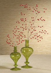 Venetian Spiral Vase - Turnip Shape Green