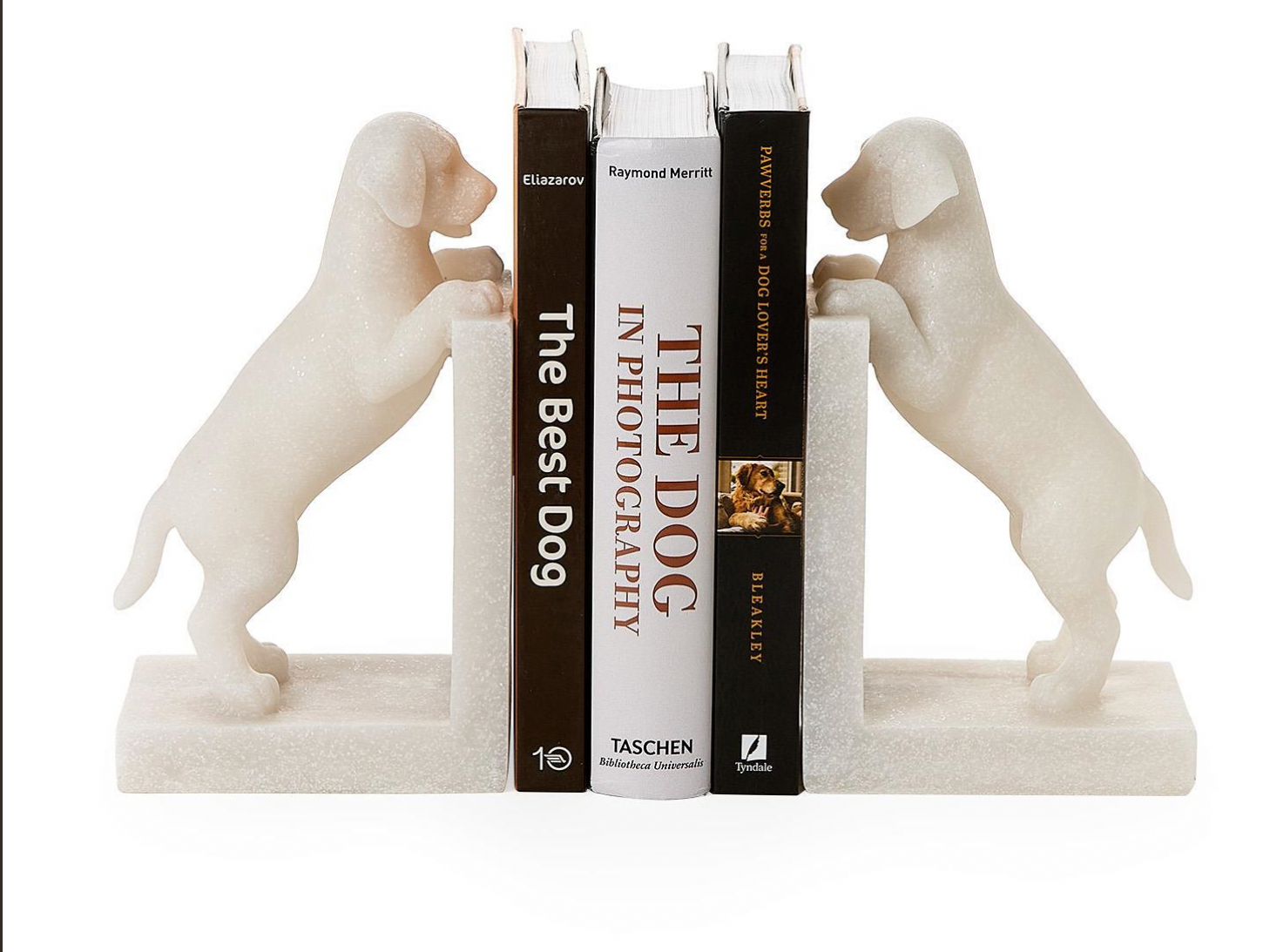 Dog Stone Bookends
