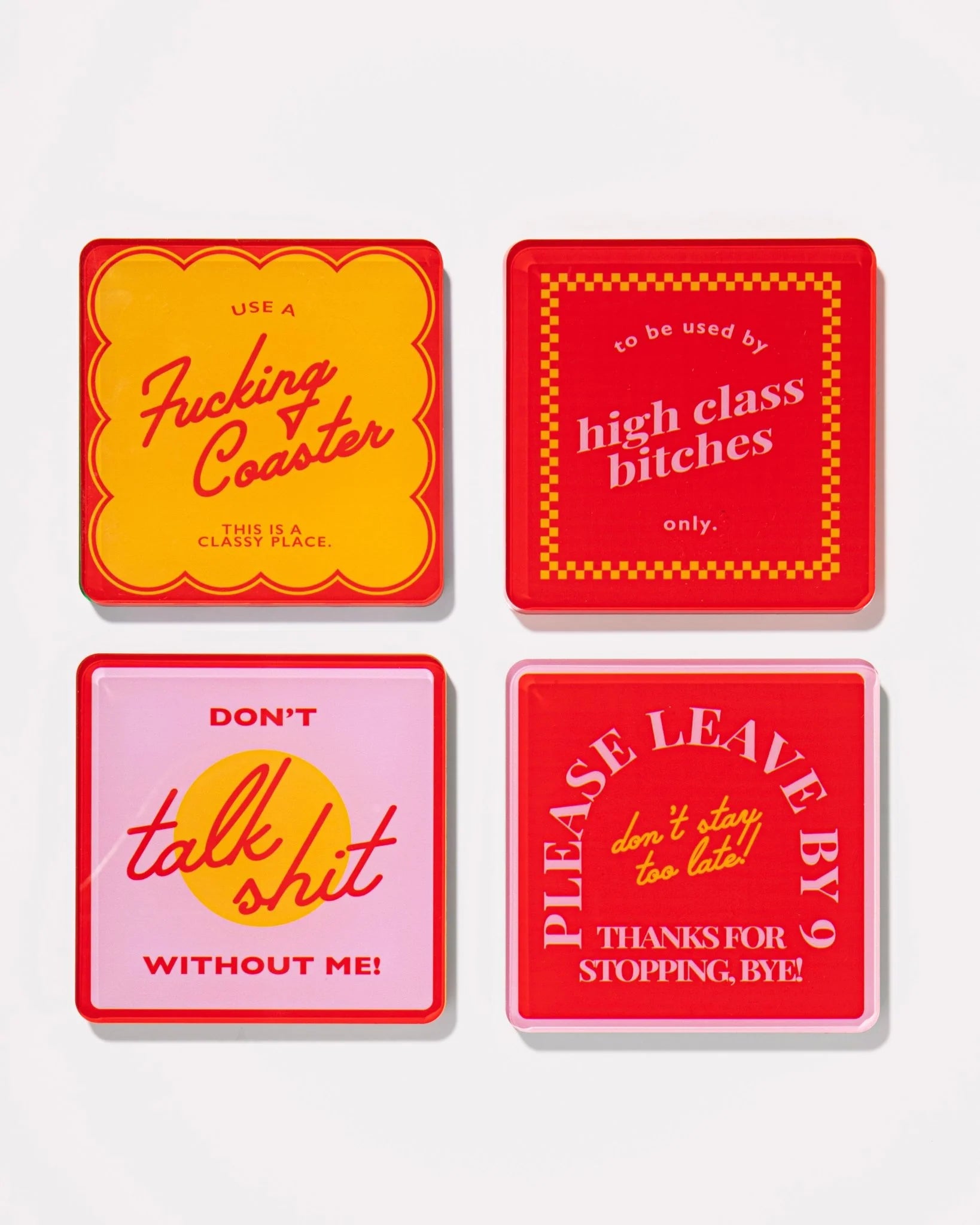 Tart by Taylor Snarky Red Coasters - Set of 4