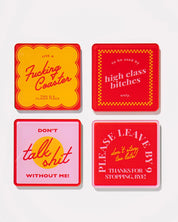 Tart by Taylor Snarky Red Coasters - Set of 4