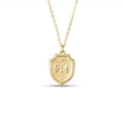 Petite Pendant Necklace/ 16” Psalm 91:4