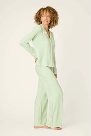 Pupcation Palms Kiwi Stripe 3-Piece PJ Set