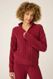 PJ Salvage Cozy Chenille Cable Knit Long Sleeve