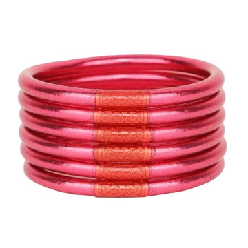 Budha Girl - Pink All Weather Bangles /set of 6