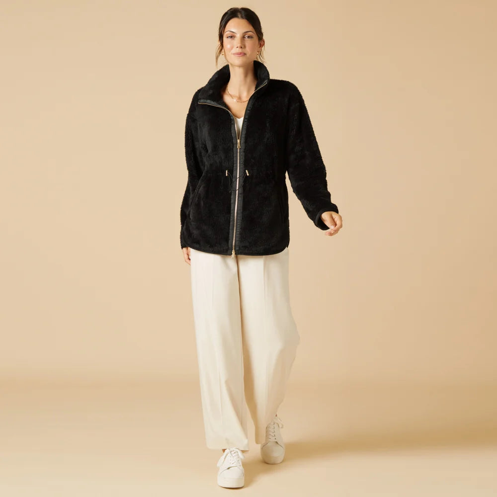 DreamPlush Zip Tunic-Black